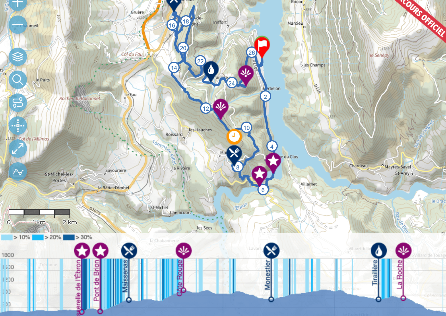 parcours 27 km Trail des passerelles