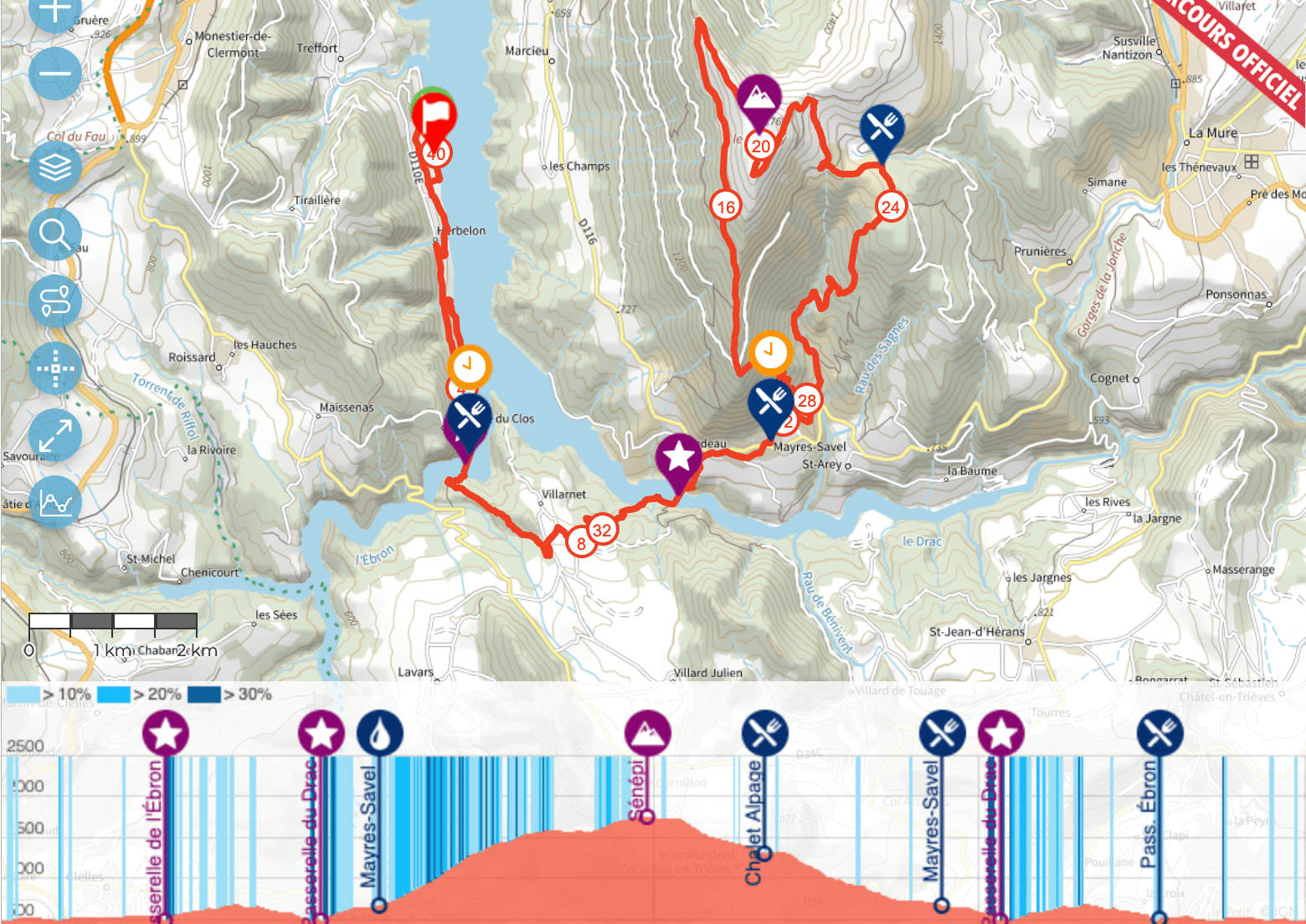 parcours 40 km Trail des passerelles