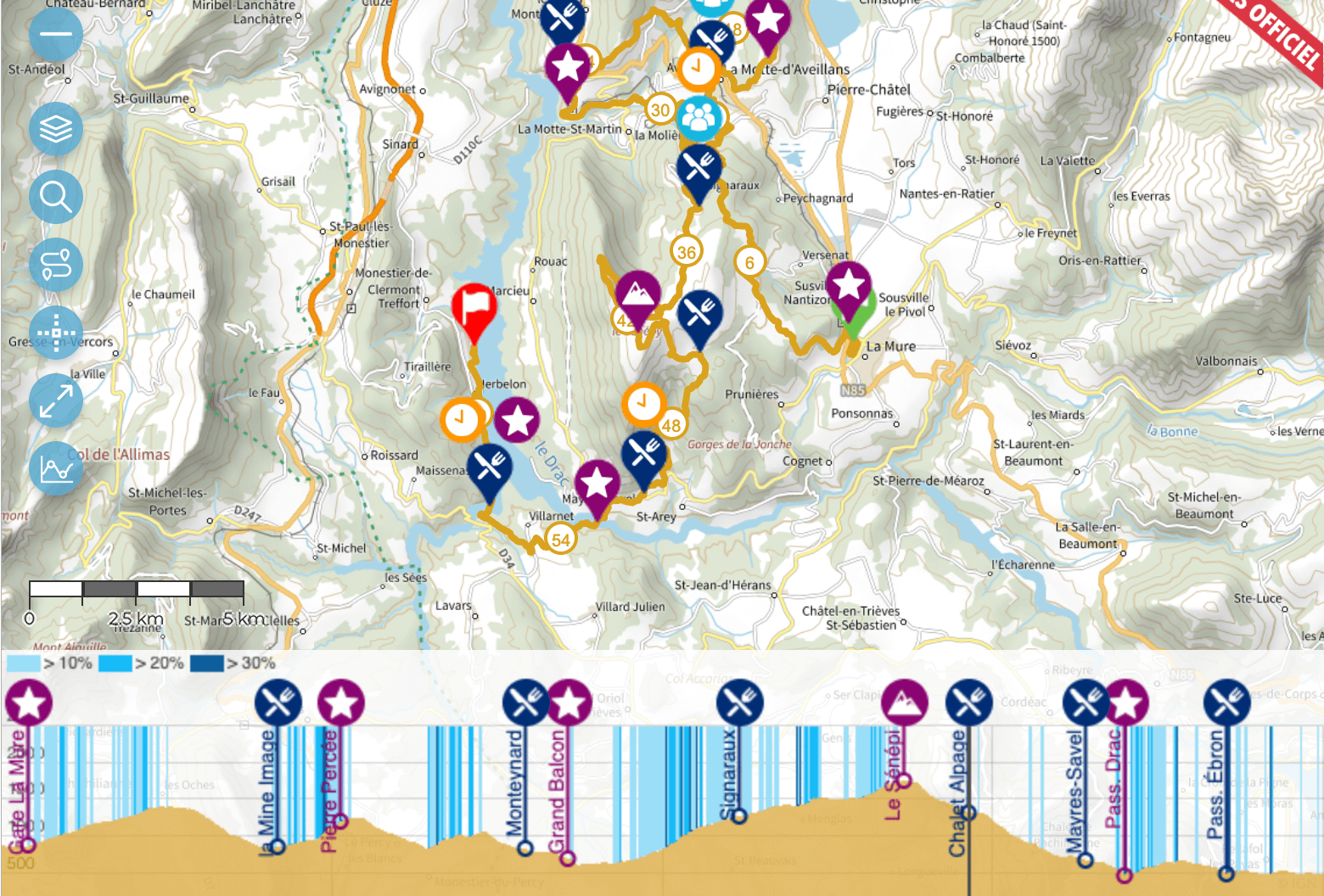 parcours 63 km Trail des passerelles
